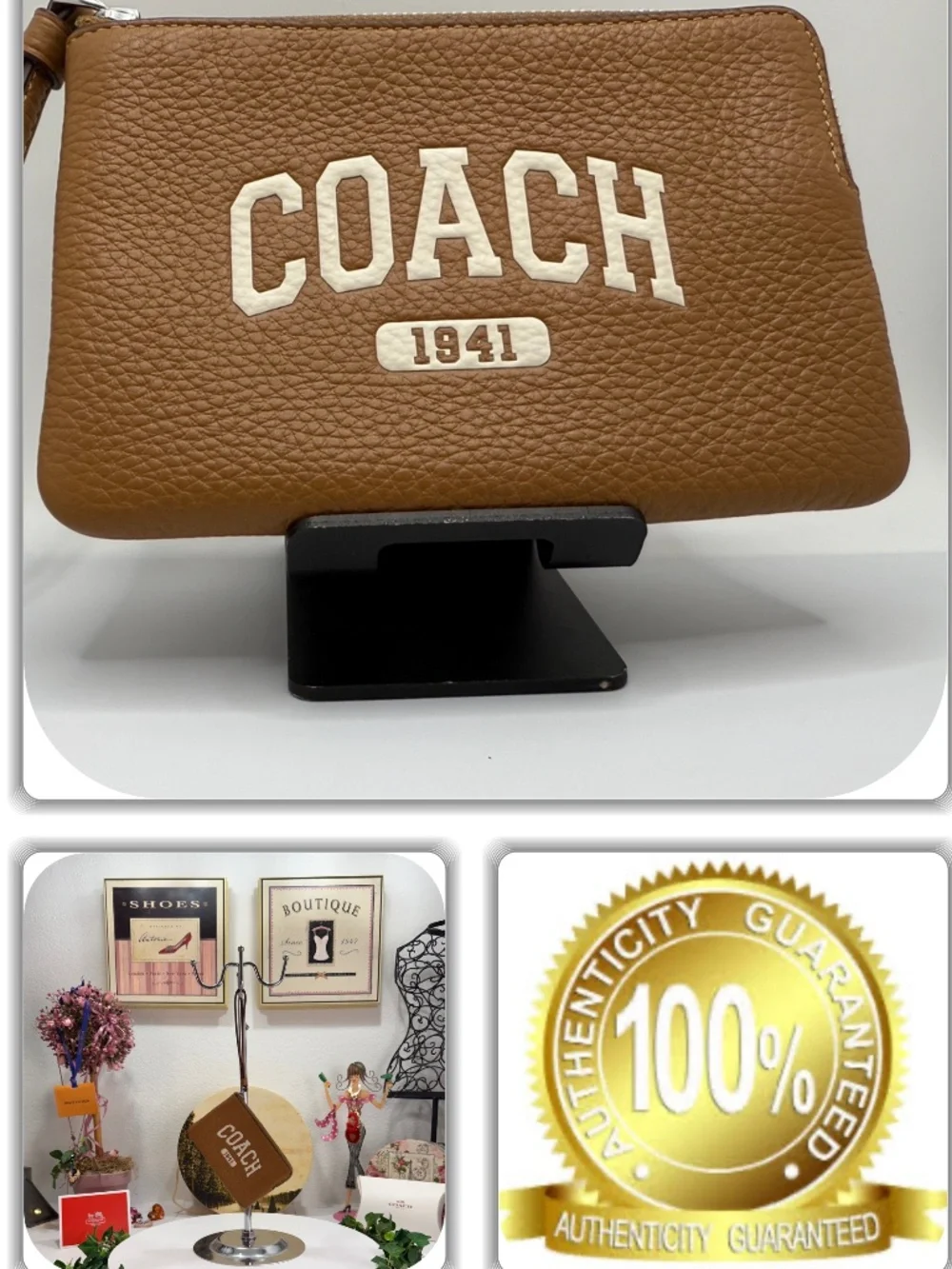 IMPRESSIVE COACH BROWN COACH 1941 LOGO WRISTLET!